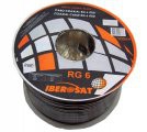 Cabo coaxial RG6 Ø6.93mm preto - iTED - Iberosat RG6 - Rolo 100m
